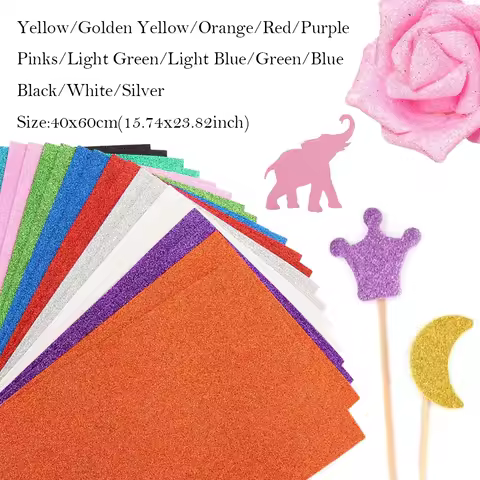 1pcs 40cm x 60cm with Powder Sheet Material Glitter Bright Sponge Paper Foam Paper DIY Handmade