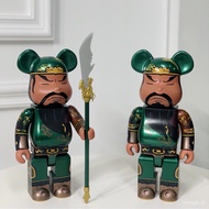 HY-$ bearbrick400%Guan Yu Bearbrick Trendy Three Kingdoms Violent Bear Decoration Hand-Made Model Gift Gift Box WSIB