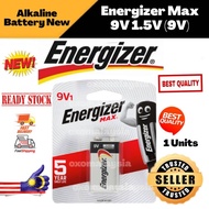 (1Pcs) Energizer Max 9v 1.5v [9V] Alkaline Battery New