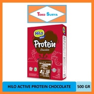 Hilo Active Protein Chocolate Milk Powder Calcium & Protein Chocolate Flavor 500 Gr