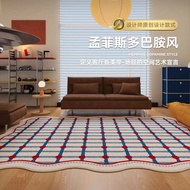 [48H Shipping] Dopamine-colored polka dot faux cashmere rug for the living room, dirt-resistant and 