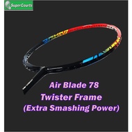 【Original】Flex Power Air Blade 78 (INSTALL APACS STRING 4-knot+Overgrip) Badminton Racket -BLACK RED(1pcs)