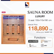 Slimsauna Sauna Room Luxury Model Far Infrared System 3-Seater