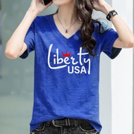 [M-6XL] เสื้อแฟชั่นเกาหลี [Liberty] เสื้อยืดผ้า Cotton100% ดีไซน์สวยเก๋ High quality รุ่น C740