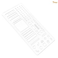 TER Planner Stencils Drafting Tools for Journaling Checklists Lines Daily Planning
