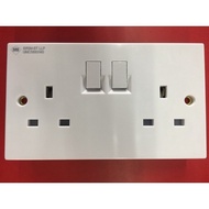 UMS 13A 2 GANG  SWITCHED SOCKET OUTLET