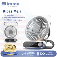 Simmo Portable Fan Table Fan199 Gale Gears Kipas Angin With The LED Large Screen Ultra Speed Low Noi