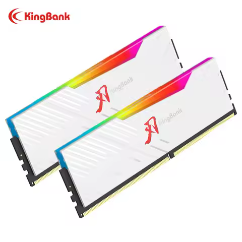 KingBank SOARBLADE KRRW Series DDR5 32GB (16GBx2) 64GB (32GBx2) White RGB Memory 6400MHz Hynix A-Die