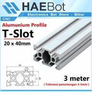 [HAEBOT] Aluminum Profile T Slot 2040 AP2040 Aluminum Profile CNC 3 Meter Frame 20x40 Extrusion Mini