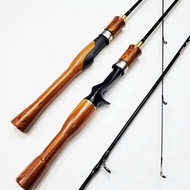 Lure UL fishing rod with solid flexible top and wooden handle length 1m68, 1m8, 1m98, UL fishing rod