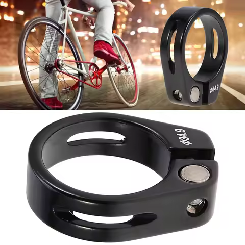 5Colors 34.9mm Aluminum Alloy Seat Post Clamp Mountain Bike Seatpost Accessory Bike Seatpost Clamp B