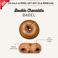 HALAL BAGEL | Double Chocolate | Healthy, Less Sugar, No Fat | With Chocolate Filling | Freshly Bake