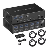 Brand new  8K@60Hz 4x1 HDMI 2.1 KVM Switch 8K@60Hz/4K@120Hz HOT KEY SWITCH USB3.0 Kvm Switch 2 Port 