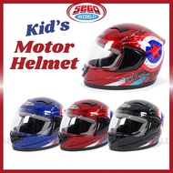 ♛Helmet Motorcycle for Children Full Face Safety Helmet Protector For Kids With Cartoon Design Helmet Captain America✪