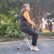 เก้าอี้ไม้เท้าอัจฉริยะสีดำ Ta-Da Chair แถมถุงผ้า เก้าอี้ไม้เท้าพกพา เก้าอี้ไม้เท้าผู้สูงอายุพับได้  