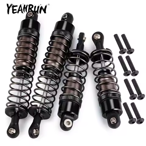 YEAHRUN 4Pcs Aluminium Alloy Shock Absorbers for Tamiya TT02B DT02 DT03 DF02 1/10 RC Off-road Car Up