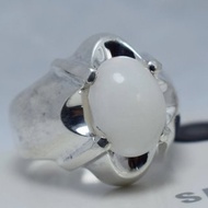 男士蛋白石戒指 美麗的澳洲蛋白石 925純銀戒指 手工戒指
