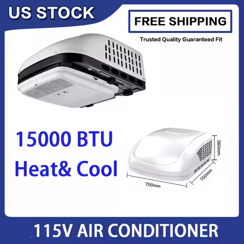 Aspligo 15000 BTU RV Roof Air Conditioner 115V Heat and Cool Camper Van Caravan Motorhome Truck Park