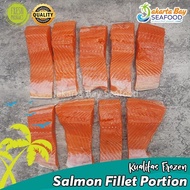 Fillet salmon frozen segar 1Kg | Fillet ikan salmon frozen segar beku