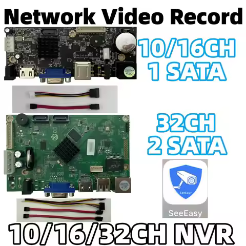 10/16/32CH 4K H.264 H.265 IVR Network Digital Video Recorder NVR ONVIF P2P Support 1 SATA MAX 16T Se