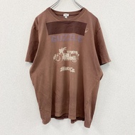 Paul Smith短袖印花 T 卹，GUZZLE（Moto Guzzi），ブラウン， XL 碼，古著