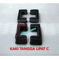 4pcs (One Set) RUBBER FOLDING C LEGS | MODEL C ALUMINUM FOLDING LADDER LEGS 25mm x 45mm