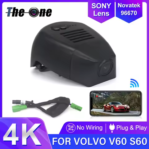 New! Easy to install Dash Cam For Volvo S60 V60 2019-2026, Plug and Play Car DVR 4K 2160P Dashcam fo
