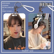 K-pop IU Student Card Cover Girls ID Card Cover Landyard Card Holders Mrt Card Holder Business Card Holder