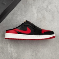 Nike Air Jordan 1 Golf Mule AJ1 leisure rubber sole Durable loafers white red black