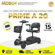 MOBOT SG OFFICIAL | PRIME A 2nd Gen Mobility Scooter | 24V 12AH | Airplane-Friendly LTA Approved PMA