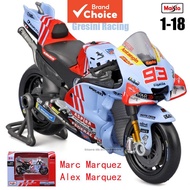 Maisto 1:18 Gresini Racing MotoGP #93 Marc Marquez #73 Alex Marquez Casting Alloy Motorcycle Model C