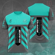 Benz Mercedes AMG Petronas Formula One team F1 oversized tee shirt men's fashion summer