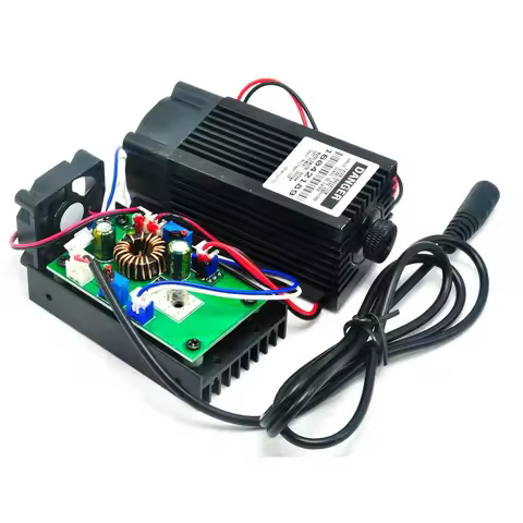 Focusable 445nm 450nm 2W/4W Blue Dot Laser Diode Module 2000/4000mw TTL Cooling Fan Engraving Cuttin