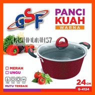 24CM COLOR STOVE POT GSF G-4124 24CM COLOR STOVE POT/ GSF G-4124 24CM GLASS LID POT/ GSF G-4124 GSF 