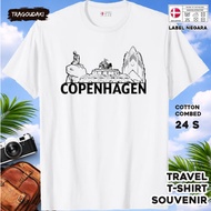 DENMARK Souvenir T-SHIRT DENMARK 32TAG made of 24s combed cotton