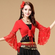 Square Dance Costume Dancing Clothes Trumpet Sleeve Square Dance Top Dance Costume Performance Shawl