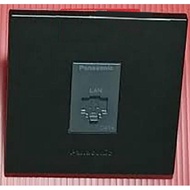 SHIPPINGbebas - PANASONIC STYLE E BLACK Cat6 Data Outlet + Frame