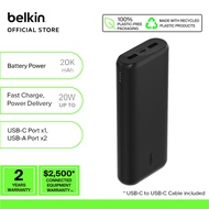 Belkin BPB014btBK BoostCharge 3-Port Compact PowerBank 20000 Mah (Iphone 16 USB-C device)
