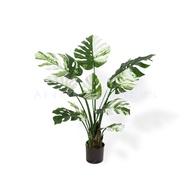 Plant artificial Albino Monstera x 11 leaves 120cm home decor garden events Aplant660
