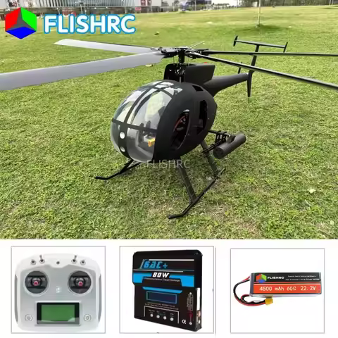 FLISHRC 500MD500D AH-6 Little Bird 500 GPS Helicopte, RTF-Hobby, Outdoor