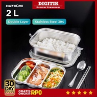 DIGITIK - TaffHOME Lunch Box Stainless Steel 304 2L - HS233