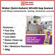 WEBER (Saint-Gobain) WS-620 400g Gap Sealant / WS-601W 240ml General Purpose Acetic Silicone Sealant