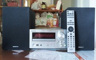 95% NEW 100% WORK Onkyo CR-N755 NETWORK CD RECEIVER 網路音響組合 AND D-055 2 WAYS SPEAKER 2音路2單元音箱 WITH RE