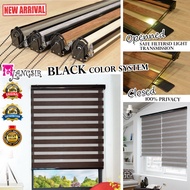 MYLANGSIR Korea Zebra Blinds BLACK System Height 6 Feet (183cm) / Langsir Bidai Korea / Width 2 Feet