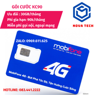 Combo nghe gọi + vào mạng với Gói sim Mobifone KC90 - Có 30GB/tháng + miễn phí gọi nội mạng + 30 phú