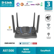 D-Link DWR-M975X AX1500 4G+ LTE Cat6 Wi-Fi 6 Wireless Gigabit Mobile Router | Nano SIM | WAN Failove