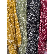 kain katun rayon viscose premium motif bunga kecil seri 4 warna
