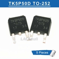 5pcs TK5P50D TO-252 K5P50D TK5P50 TO252 N-channel 5A/500V MOSFET Transistor new original