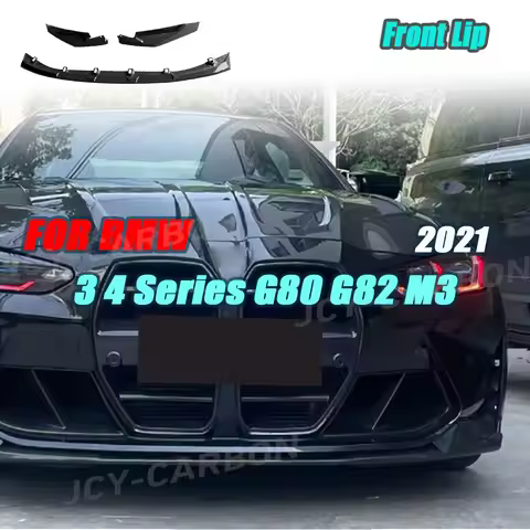 JCYECF Dry Carbon For BMW 3 4 Series G80 G82 G83 M3 M4 2021 UP Car Front Bumper Splitter Lip Spoiler