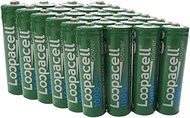 Loopacell 24 AA Rechargeable NiCD Battery, 1.2V 1000mAh High Capacity AA Batteries for Solar Lights,
